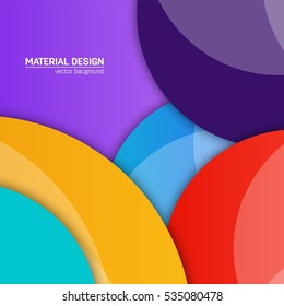 Vector material design background. Abstract creative concept layout template. For web and mobile app, paper art illustration, style blank, poster, booklet. Motion wallpaper element. Flat ui.