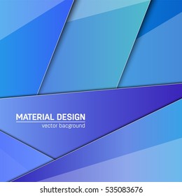 Vector material design background. Abstract creative concept layout template. For web and mobile app, paper art illustration, style blank, poster, booklet. Motion wallpaper element. Flat ui.