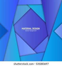 Vector material design background. Abstract creative concept layout template. For web and mobile app, paper art illustration, style blank, poster, booklet. Motion wallpaper element. Flat ui.