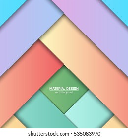 Vector material design background. Abstract creative concept layout template. For web and mobile app, paper art illustration, style blank, poster, booklet. Motion wallpaper element. Flat ui.