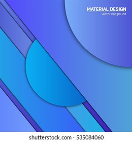 Vector material design background. Abstract creative concept layout template. For web and mobile app, paper art illustration, style blank, poster, booklet. Motion wallpaper element. Flat ui.