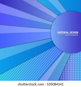 Vector material design background. Abstract creative concept layout template. For web and mobile app, paper art illustration, style blank, poster, booklet. Motion wallpaper element. Flat ui.