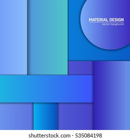 Vector material design background. Abstract creative concept layout template. For web and mobile app, paper art illustration, style blank, poster, booklet. Motion wallpaper element. Flat ui.