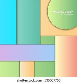 Vector material design background. Abstract creative concept layout template. For web and mobile app, paper art illustration, style blank, poster, booklet. Motion wallpaper element. Flat ui.