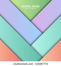 Vector material design background. Abstract creative concept layout template. For web and mobile app, paper art illustration, style blank, poster, booklet. Motion wallpaper element. Flat ui.