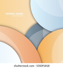Vector material design background. Abstract creative concept layout template. For web and mobile app, paper art illustration, style blank, poster, booklet. Motion wallpaper element. Flat ui.