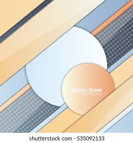 Vector material design background. Abstract creative concept layout template. For web and mobile app, paper art illustration, style blank, poster, booklet. Motion wallpaper element. Flat ui.