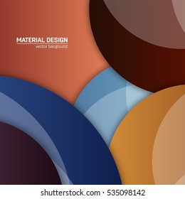 Vector material design background. Abstract creative concept layout template. For web and mobile app, paper art illustration, style blank, poster, booklet. Motion wallpaper element. Flat ui.