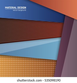 Vector material design background. Abstract creative concept layout template. For web and mobile app, paper art illustration, style blank, poster, booklet. Motion wallpaper element. Flat ui.