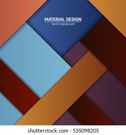 Vector material design background. Abstract creative concept layout template. For web and mobile app, paper art illustration, style blank, poster, booklet. Motion wallpaper element. Flat ui.
