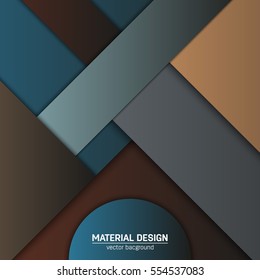Vector material design background. Abstract creative concept layout template. For web and mobile app, paper art illustration, style blank, poster, booklet. Motion wallpaper element. Flat ui.