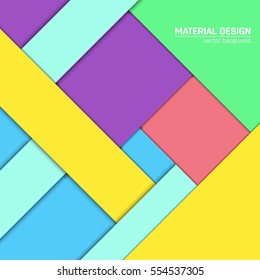 Vector material design background. Abstract creative concept layout template. For web and mobile app, paper art illustration, style blank, poster, booklet. Motion wallpaper element. Flat ui.
