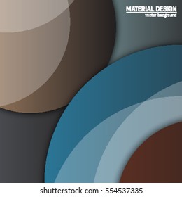 Vector material design background. Abstract creative concept layout template. For web and mobile app, paper art illustration, style blank, poster, booklet. Motion wallpaper element. Flat ui.