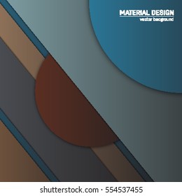 Vector material design background. Abstract creative concept layout template. For web and mobile app, paper art illustration, style blank, poster, booklet. Motion wallpaper element. Flat ui.
