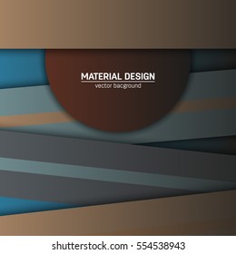 Vector material design background. Abstract creative concept layout template. For web and mobile app, paper art illustration, style blank, poster, booklet. Motion wallpaper element. Flat ui.