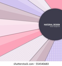 Vector material design background. Abstract creative concept layout template. For web and mobile app, paper art illustration, style blank, poster, booklet. Motion wallpaper element. Flat ui.