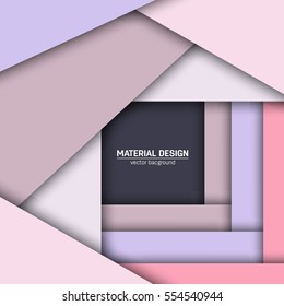 Vector material design background. Abstract creative concept layout template. For web and mobile app, paper art illustration, style blank, poster, booklet. Motion wallpaper element. Flat ui.