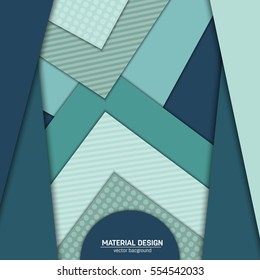 Vector material design background. Abstract creative concept layout template. For web and mobile app, paper art illustration, style blank, poster, booklet. Motion wallpaper element. Flat ui.