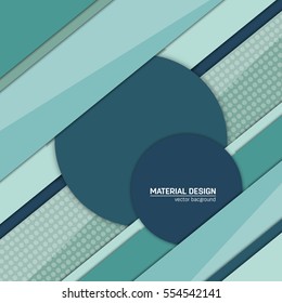 Vector material design background. Abstract creative concept layout template. For web and mobile app, paper art illustration, style blank, poster, booklet. Motion wallpaper element. Flat ui.