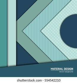 Vector material design background. Abstract creative concept layout template. For web and mobile app, paper art illustration, style blank, poster, booklet. Motion wallpaper element. Flat ui.