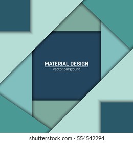 Vector material design background. Abstract creative concept layout template. For web and mobile app, paper art illustration, style blank, poster, booklet. Motion wallpaper element. Flat ui.