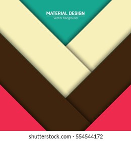 Vector material design background. Abstract creative concept layout template. For web and mobile app, paper art illustration, style blank, poster, booklet. Motion wallpaper element. Flat ui.