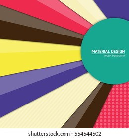 Vector material design background. Abstract creative concept layout template. For web and mobile app, paper art illustration, style blank, poster, booklet. Motion wallpaper element. Flat ui.
