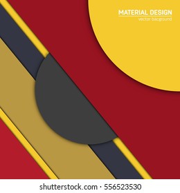 Vector material design background. Abstract creative concept layout template. For web and mobile app, paper art illustration, style blank, poster, booklet. Motion wallpaper element. Flat ui.