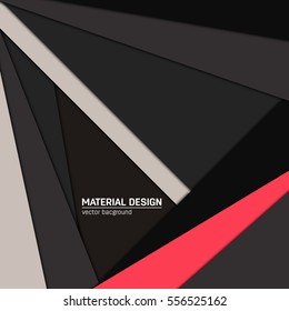 Vector material design background. Abstract creative concept layout template. For web and mobile app, paper art illustration, style blank, poster, booklet. Motion wallpaper element. Flat ui.