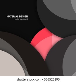 Vector material design background. Abstract creative concept layout template. For web and mobile app, paper art illustration, style blank, poster, booklet. Motion wallpaper element. Flat ui.