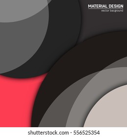 Vector material design background. Abstract creative concept layout template. For web and mobile app, paper art illustration, style blank, poster, booklet. Motion wallpaper element. Flat ui.