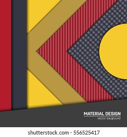 Vector material design background. Abstract creative concept layout template. For web and mobile app, paper art illustration, style blank, poster, booklet. Motion wallpaper element. Flat ui.