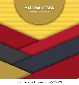 Vector material design background. Abstract creative concept layout template. For web and mobile app, paper art illustration, style blank, poster, booklet. Motion wallpaper element. Flat ui.