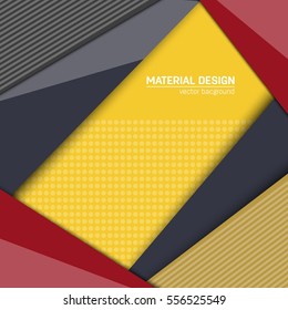 Vector material design background. Abstract creative concept layout template. For web and mobile app, paper art illustration, style blank, poster, booklet. Motion wallpaper element. Flat ui.