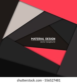 Vector material design background. Abstract creative concept layout template. For web and mobile app, paper art illustration, style blank, poster, booklet. Motion wallpaper element. Flat ui.