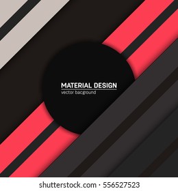 Vector material design background. Abstract creative concept layout template. For web and mobile app, paper art illustration, style blank, poster, booklet. Motion wallpaper element. Flat ui.