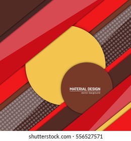 Vector material design background. Abstract creative concept layout template. For web and mobile app, paper art illustration, style blank, poster, booklet. Motion wallpaper element. Flat ui.