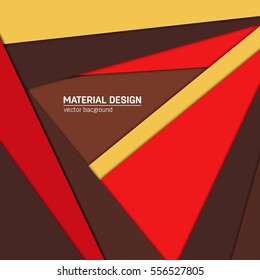 Vector material design background. Abstract creative concept layout template. For web and mobile app, paper art illustration, style blank, poster, booklet. Motion wallpaper element. Flat ui.