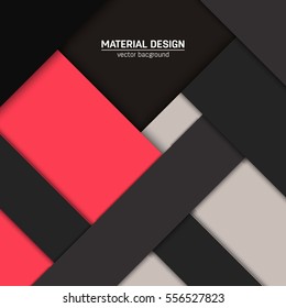 Vector material design background. Abstract creative concept layout template. For web and mobile app, paper art illustration, style blank, poster, booklet. Motion wallpaper element. Flat ui.