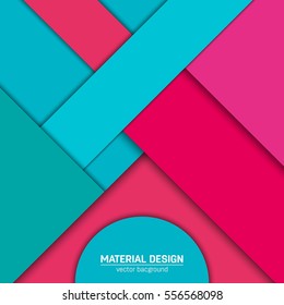 Vector material design background. Abstract creative concept layout template. For web and mobile app, paper art illustration, style blank, poster, booklet. Motion wallpaper element. Flat ui.
