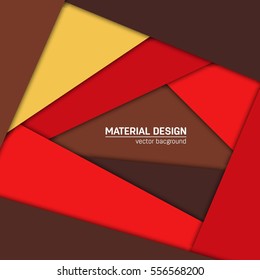 Vector material design background. Abstract creative concept layout template. For web and mobile app, paper art illustration, style blank, poster, booklet. Motion wallpaper element. Flat ui.