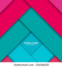 Vector material design background. Abstract creative concept layout template. For web and mobile app, paper art illustration, style blank, poster, booklet. Motion wallpaper element. Flat ui.