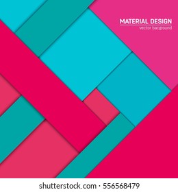 Vector material design background. Abstract creative concept layout template. For web and mobile app, paper art illustration, style blank, poster, booklet. Motion wallpaper element. Flat ui.