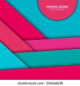 Vector material design background. Abstract creative concept layout template. For web and mobile app, paper art illustration, style blank, poster, booklet. Motion wallpaper element. Flat ui.
