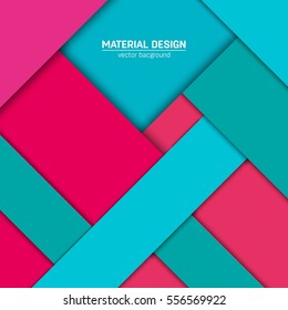 Vector material design background. Abstract creative concept layout template. For web and mobile app, paper art illustration, style blank, poster, booklet. Motion wallpaper element. Flat ui.