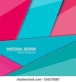Vector material design background. Abstract creative concept layout template. For web and mobile app, paper art illustration, style blank, poster, booklet. Motion wallpaper element. Flat ui.