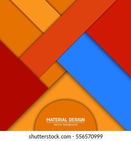 Vector material design background. Abstract creative concept layout template. For web and mobile app, paper art illustration, style blank, poster, booklet. Motion wallpaper element. Flat ui.