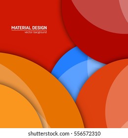 Vector material design background. Abstract creative concept layout template. For web and mobile app, paper art illustration, style blank, poster, booklet. Motion wallpaper element. Flat ui.