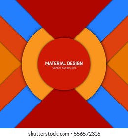 Vector material design background. Abstract creative concept layout template. For web and mobile app, paper art illustration, style blank, poster, booklet. Motion wallpaper element. Flat ui.