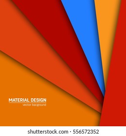 Vector material design background. Abstract creative concept layout template. For web and mobile app, paper art illustration, style blank, poster, booklet. Motion wallpaper element. Flat ui.